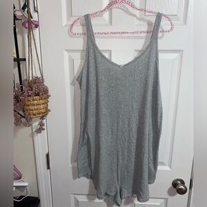 Aerie Gray Romper Sleep Onesie